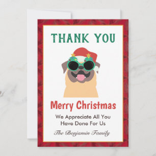 Cartes Pour Fêtes Annuelles Fun Joyeux Merci de Noël Personnaliser