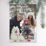 Cartes Pour Fêtes Annuelles Fun Magazine Cover Style Christmas Photo<br><div class="desc">Fun and unique customizable magazine cover style template for your keepsake Christmas family photos with editable text boxes for news and messages.</div>