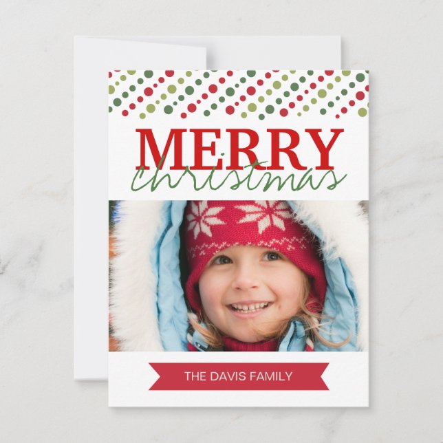 Cartes Pour Fêtes Annuelles Fun Modern Christmas Photo Cards (Devant)