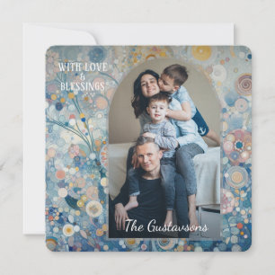 Cartes Pour Fêtes Annuelles Fun personnalisé Colorful Abstrait Snowflakes Art 