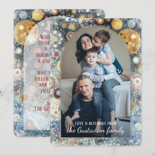 Cartes Pour Fêtes Annuelles Fun personnalisé Colorful Abstrait Snowflakes Art 