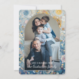 Cartes Pour Fêtes Annuelles Fun personnalisé Colorful Abstrait Snowflakes Art 