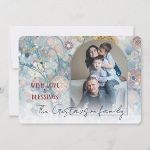 Cartes Pour Fêtes Annuelles Fun personnalisé Colorful Abstrait Snowflakes Art 