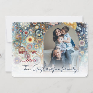 Cartes Pour Fêtes Annuelles Fun personnalisé Colorful Abstrait Snowflakes Art 