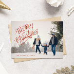 Cartes Pour Fêtes Annuelles Fun Red Parties scintillant Joyeux Noël Photo Holi<br><div class="desc">Fun Red Parties scintillant Joyeux Noël Photo Holiday Card</div>
