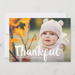 Cartes Pour Fêtes Annuelles Fun script thanksgiving photo card