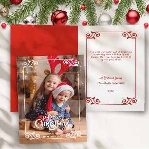 Cartes Pour Fêtes Annuelles Fun Tourbillonnant Noël Frontière Joyeux Noël Phot