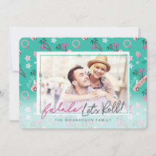 Cartes Pour Fêtes Annuelles Fun Tropical Christmas Fa la Let's Roll Photo