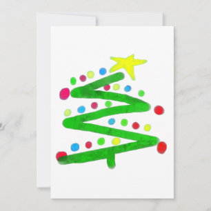 Cartes Pour Fêtes Annuelles Funky Abstrait Art Christmas Tree Card