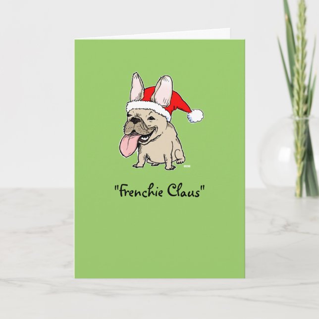 Cartes Pour Fêtes Annuelles Funky French Bulldog Christmas mignon Frenchie Pèr (Devant)