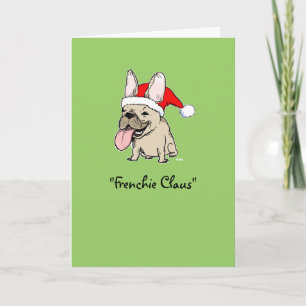 Cartes Pour Fêtes Annuelles Funky French Bulldog Christmas mignon Frenchie Pèr