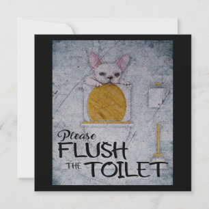 Cartes Pour Fêtes Annuelles Funky French Bulldog Dans Toilet Cadeaux Amoureu