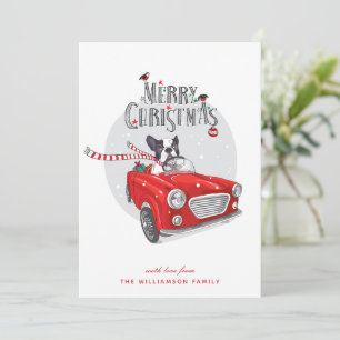 Cartes Pour Fêtes Annuelles Funky French Bulldog Joyeux Noël Card