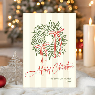 Cartes Pour Fêtes Annuelles Funky Hand Drabble Retro Christmas