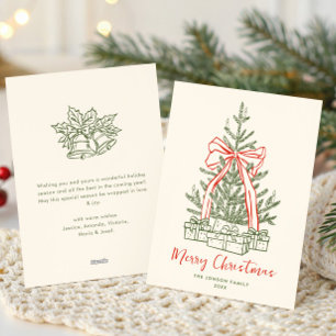 Cartes Pour Fêtes Annuelles Funky Hand Drabble Retro Christmas