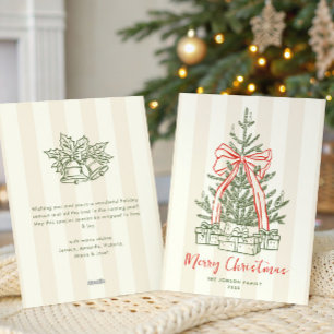 Cartes Pour Fêtes Annuelles Funky Hand Drabble Retro Christmas