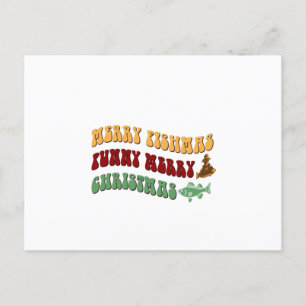 Cartes Pour Fêtes Annuelles Funky Merry Fishmas Joyeux Noël