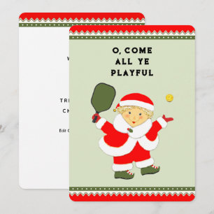 Cartes Pour Fêtes Annuelles Funky Pickleball Fêtes Cartes de Noël