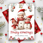 Cartes Pour Fêtes Annuelles Funky Snowman Famille Photo Face Cool Amusant Noël<br><div class="desc">Amusez vos invités avec cette carte de Noël drôle et hilarante avec une famille de bonhomme de neige avec des visages personnalisables de père, mère et enfant. Un plaisir à garder pour les amis et la famille. Ajoutez simplement votre texte sur ce modèle facile à utiliser et personnalisez cette carte...</div>