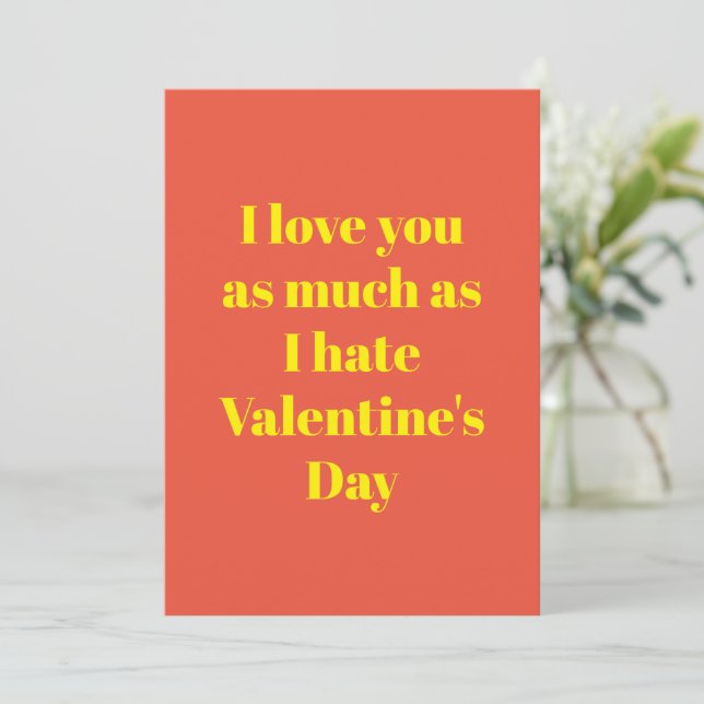 Cartes Pour Fêtes Annuelles Funky Valentine Day Card Je t'aime (Debout devant)