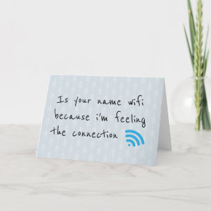 Cartes Pour Fêtes Annuelles Funky Wifi Connexion et Flèches Motif
