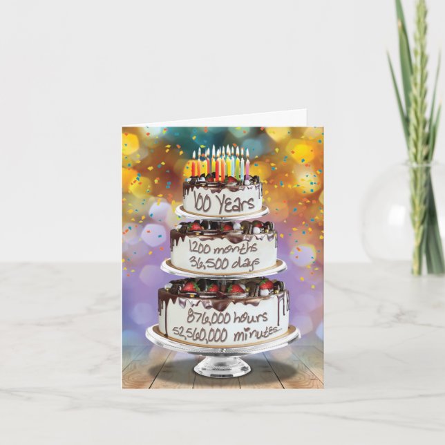 Cartes Pour Fêtes Annuelles Funny 100th Birthday Card - Année Time Count 100 (Devant)