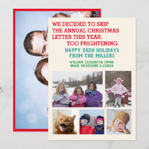 Cartes Pour Fêtes Annuelles Funny 2020 Skip Christmas Letter Family Photos