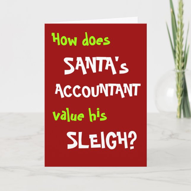 Cartes Pour Fêtes Annuelles Funny Accountant Christmas Card and Joke (Devant)