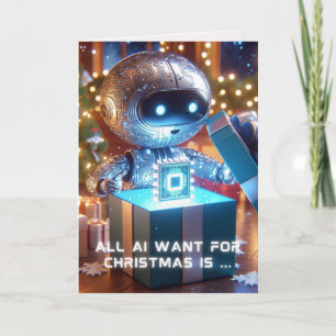 Cartes Pour Fêtes Annuelles Funny Ai Noël Chatbot Cadeau Entreprise Entreprise