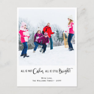 Cartes Pour Fêtes Annuelles Funny All is Not Calm Holiday Photo Postcard