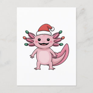 Cartes Pour Fêtes Annuelles Funny Axolotl Noël Noël Noël Chapeau Noël