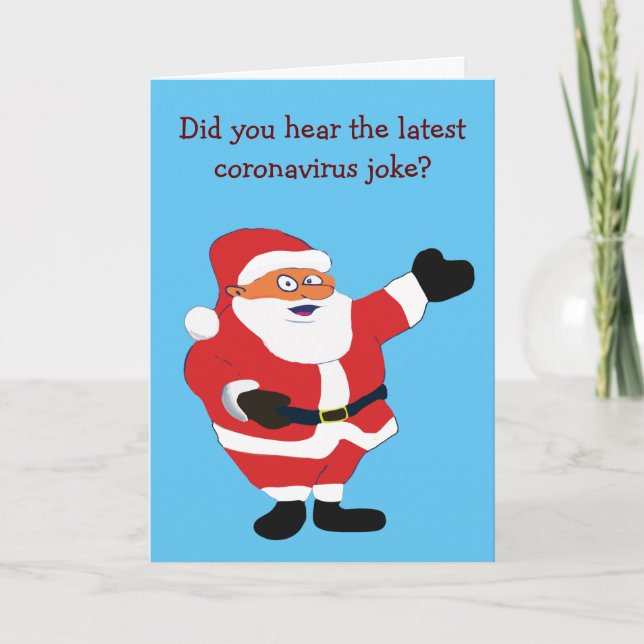 Cartes Pour Fêtes Annuelles Funny Bad Père Noël Covid 19 Blagues Humour Classi (Devant)