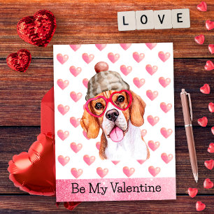 Cartes Pour Fêtes Annuelles Funny Beagle Be My Valentine Dog Valentine's Day
