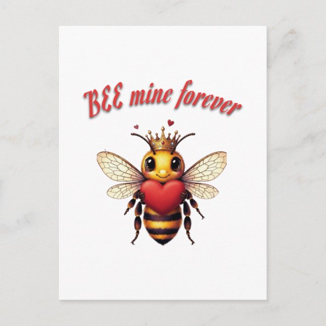 Cartes Pour Fêtes Annuelles Funny Bee Pun Valentine  (Devant)