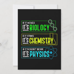 Cartes Pour Fêtes Annuelles Funny Biologie Chimie Physique Science Nerd
