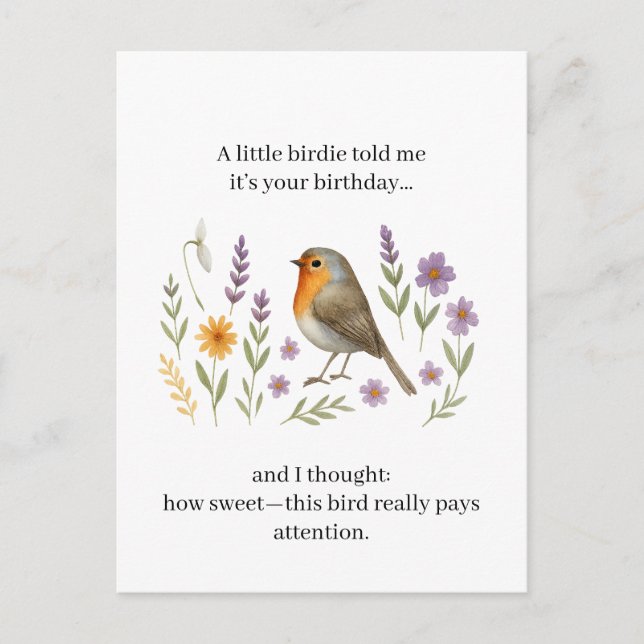 Cartes Pour Fêtes Annuelles Funny Birdie Birthday Quote | Sarcastic Gossip  (Devant)