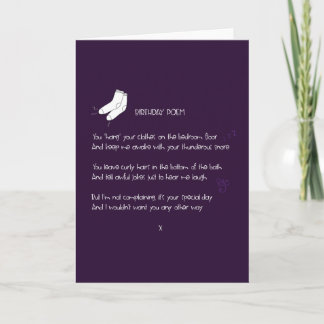 Cartes Pour Fêtes Annuelles Funny Birthday Relationship Poem For Him or Her