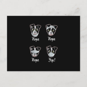 Cartes Pour Fêtes Annuelles Funny Boston Terrier Gift Mouth Nose Mask Dogs T-S