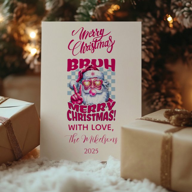 Cartes Pour Fêtes Annuelles Funny Bruh Merry Christmas (Créateur téléchargé)