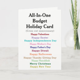 Cartes Pour Fêtes Annuelles Funny Budget Holiday Card