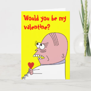 Cartes Pour Fêtes Annuelles Funny Cartoon Man Valentine's Day Greeting Card