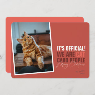Cartes Pour Fêtes Annuelles Funny Cat Christmas Card Red Meowy Christmas