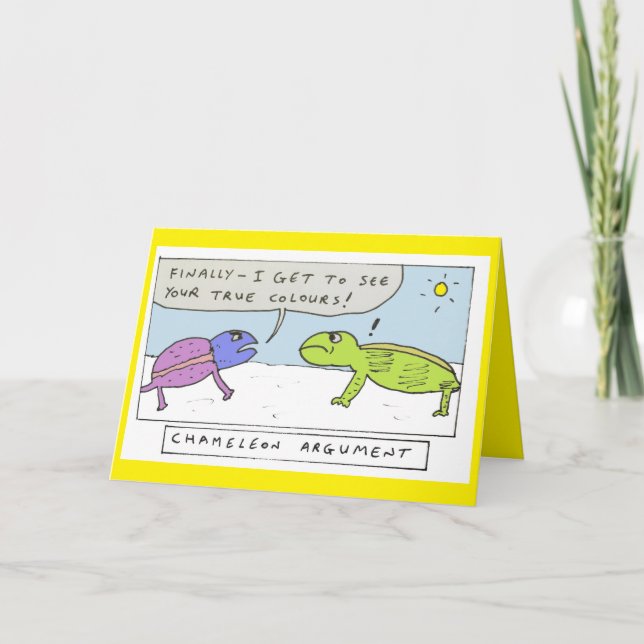 Cartes Pour Fêtes Annuelles Funny chameleon birthday cartoon (Devant)