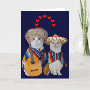 Cartes Pour Fêtes Annuelles Funny Chat espagnol Valentine pour mari