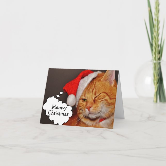 Cartes Pour Fêtes Annuelles Funny Chat Fleas Navidad (Devant)