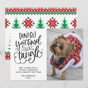 Cartes Pour Fêtes Annuelles Funny Chien animal de compagnie photo Noël