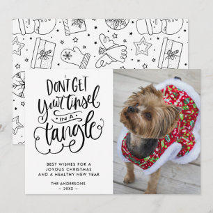 Cartes Pour Fêtes Annuelles Funny Chien Animal de compagnie Typographie Noël