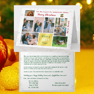 Cartes Pour Fêtes Annuelles Funny Chien Chat Moderne 7 Photos Collage Nous avo