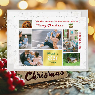 Cartes Pour Fêtes Annuelles Funny Chien Chat Nous avons déménagé Nouveau Accue