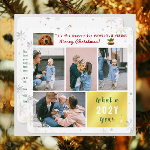 Cartes Pour Fêtes Annuelles Funny Chien Pawsitive 5 Photos Lettre mignonne Mod